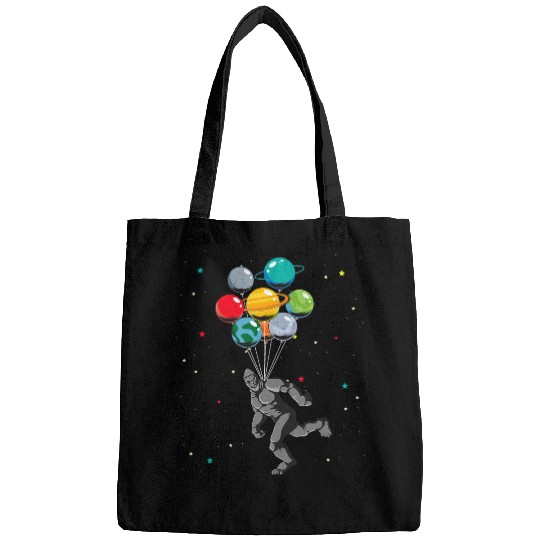 Bigfoot Pet Conspiracy Theory Planet Balloon Cryptid Astronaut Bigfoot Bags
