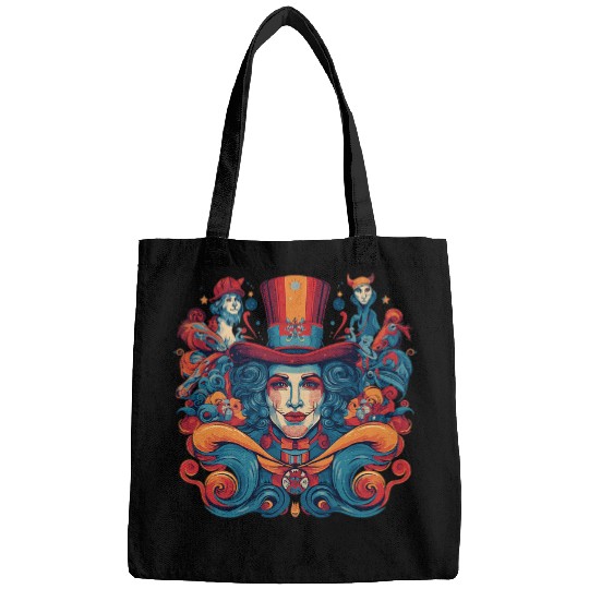 Bizarre Bohemian Magician Nightmare Freak Show Weird Circus Bags