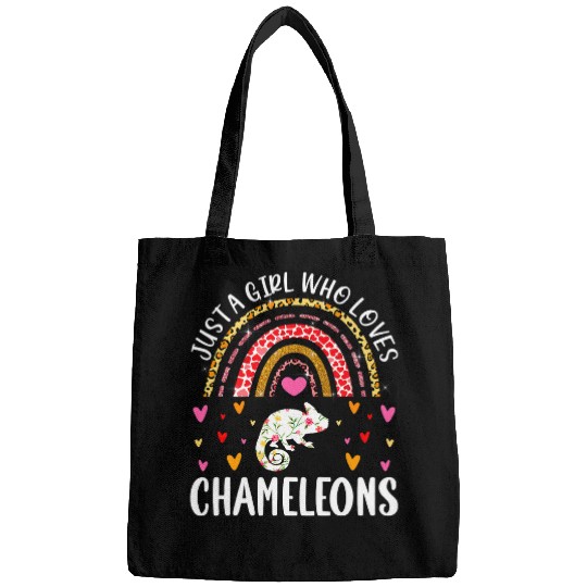 Chameleon Pet Just A Girl Who Loves Chameleons Rainbow Chameleon Lover Bags