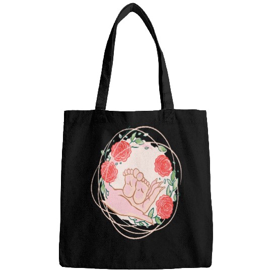 Midwife Birth Doula Apparel Hands Hold Baby Feet Bags