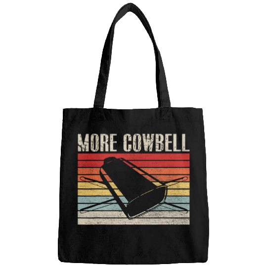 Cow Pet vintages More Cowbell Funny Sarcastic Humor Music Lover 08 Bags