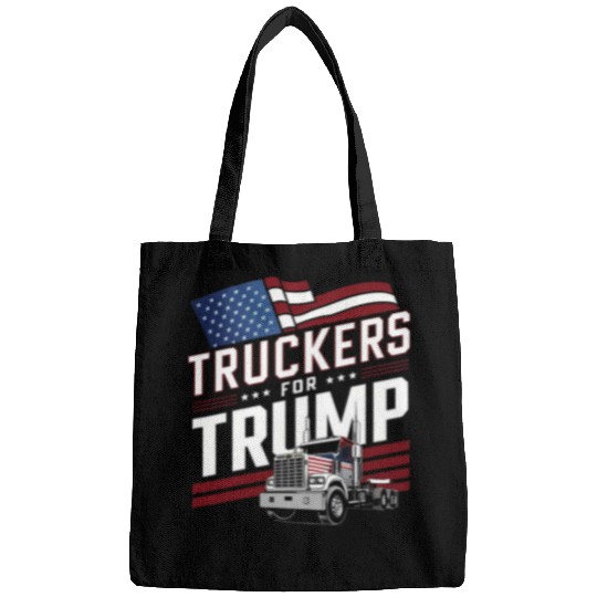 Truck Fun Truckers For Trump Awesome Semi Truck Driver Gear and Tees Bags