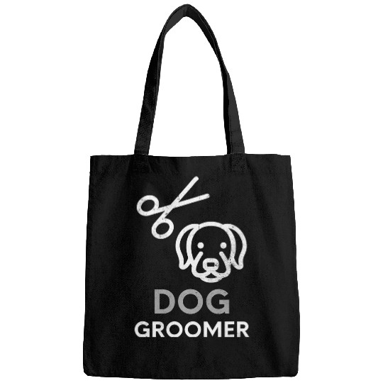 Veterinarian Job Cool Dog Groomer Pet Lover Veterinarian Grooming Grunge Bags