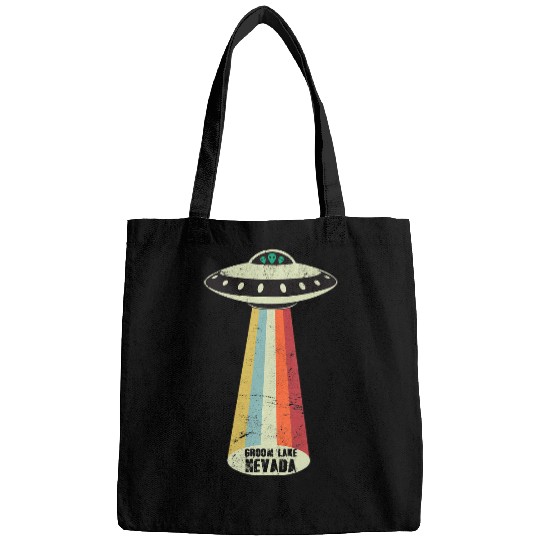 Aliens UFO Groom Lake Nevada Retro Top Secret Area 51 UFO UAP Bags
