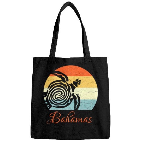 Turtle Pet Bahamas Vintage Retro Throwback Sea Turtle Vacation 1 Bags