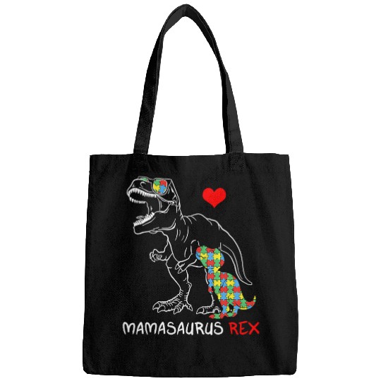 Autism Puzzle Dino Mamasaurus rexs Autism Awareness Autistic Kids Mothers Day 9 Bags