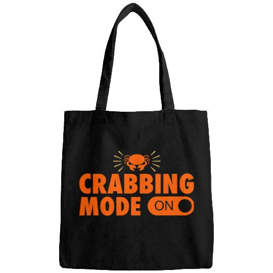 Fishing Fun Crabs Crabbing Mode On Funny Crabbing Crab Fishing Christmas Bags