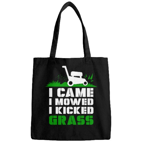 Lawn Mower Fun I Came I Mowed I Kicked Grass Lawnmower Grass Cutting Bags