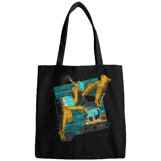 Excavator Fun Construction Work Vehicle Digger Kids Toddlers Bags