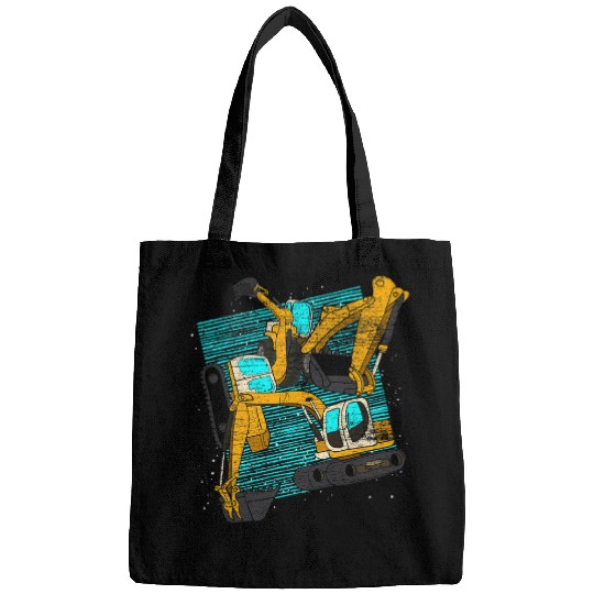 Excavator Fun Construction Work Vehicle Digger Kids Toddlers Bags