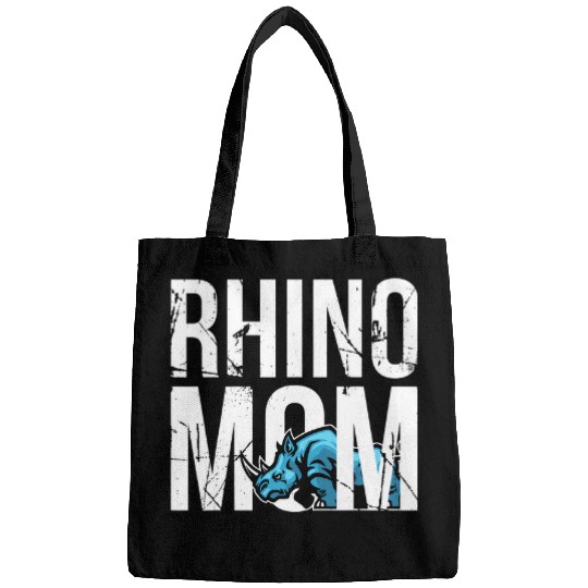 Rhino Pet Rhinoceros Mama Mom Cute Distressed vintages Novelty Bags