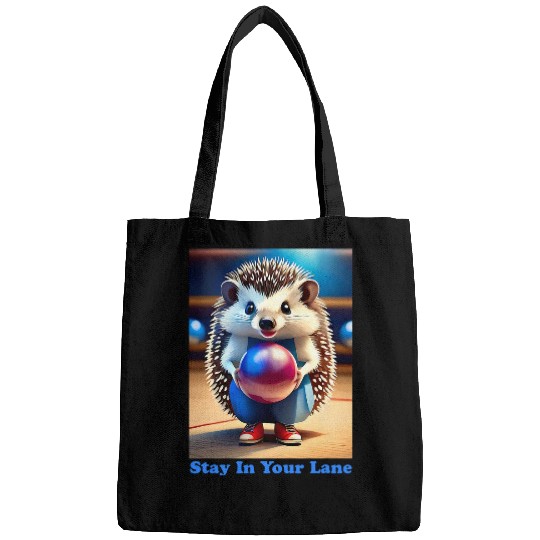 Sport Bowling Hedgehog a Funny Stay In Your Lane Bowler Bags