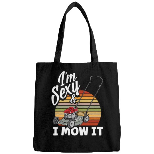 Lawn Mower Fun Im Sexy And I Mow It Lawn Mowing Gardener 8 Bags