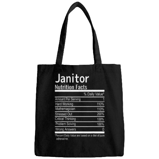 Janitor Nutritional Facts Funny Thanksgiving Christmas Bags