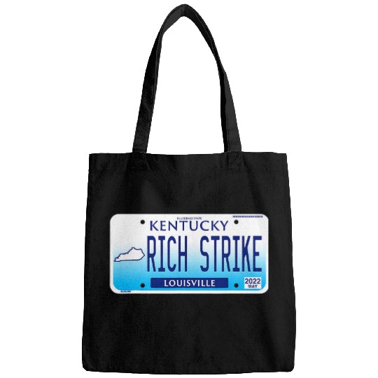 Horse Pet derby winner rich strike license plate graphic horses Bags