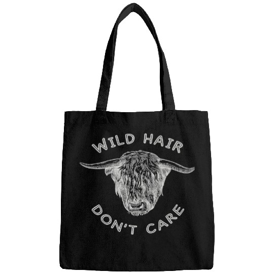Cow Pet Wild Hair Dont Care Funny Scottish Farm Animal Highland Cow 257 Bags