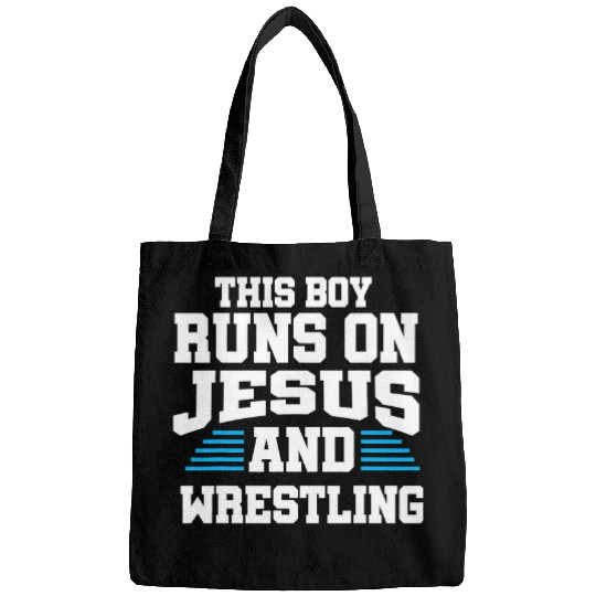 Sport Wrestling Jesus teen This Boy Runs On Jesus And Wrestling Christian Bags
