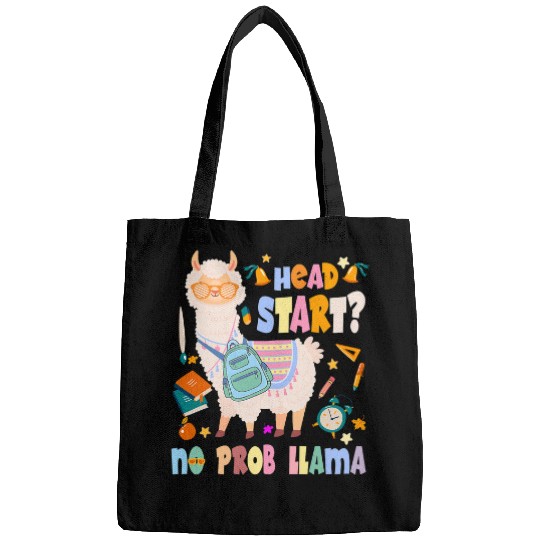 Llama Pet head start no probllama first day of school Bags