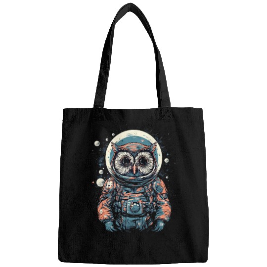 Astronaut Job Owl Cosmonaut Moon Space Bird Owls Lover Bags