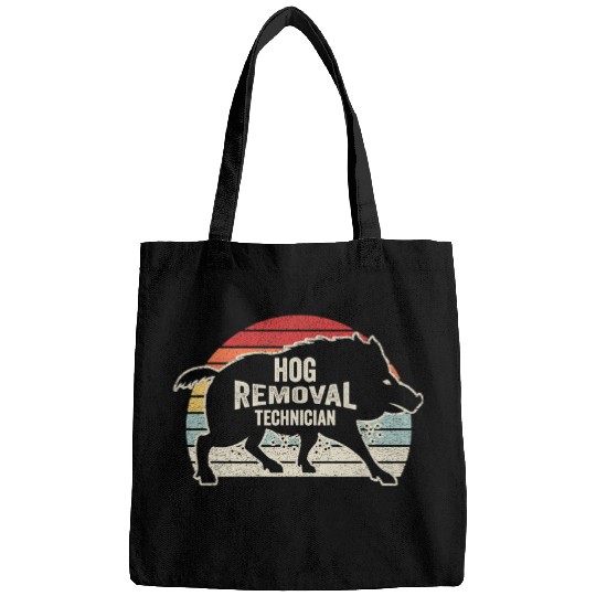 Pig Pet Vintage Retro Hog Removal Technician Pig Boar Hunting Bags