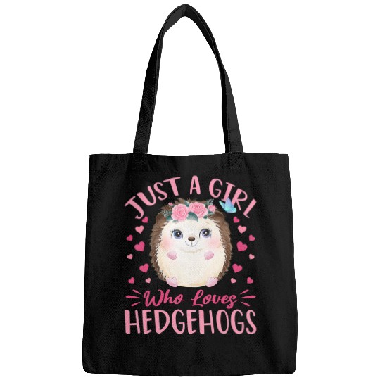 Hedgehog Pet Animals Pet Just A Girl Who Loves Hedgehogs 016 Bags