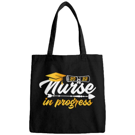 nurses Job In Progress RN LPN CNA Nursing Student Graduate Bags