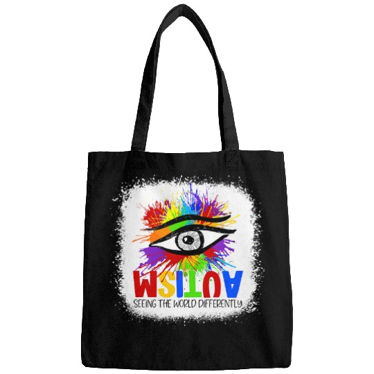 Autism Puzzle Bleached AUTISM seeing the world differently Eye Painting Bags