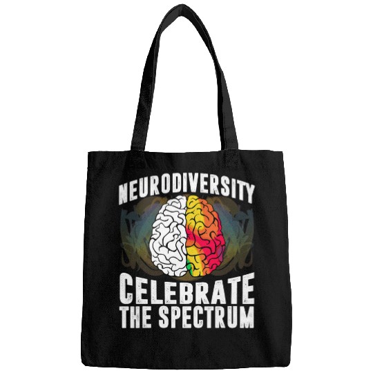 Autism Puzzle Spectrum ASD ADHD Rainbow Brain Neurodiversity Bags