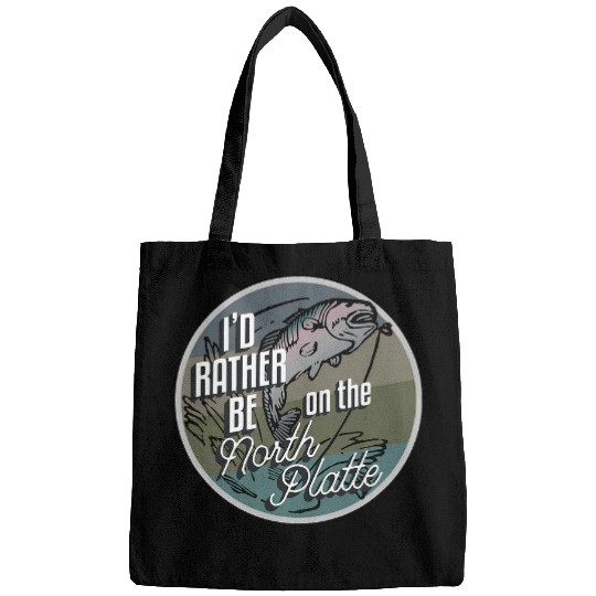 Fishing Fun Id Rather Be Fly Fishing On The North Platte River Wyoming Bags