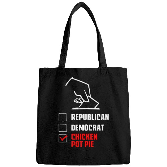 Chicken Pet Republican Democrat Chicken Pot Pie Funny Election Humor Bags