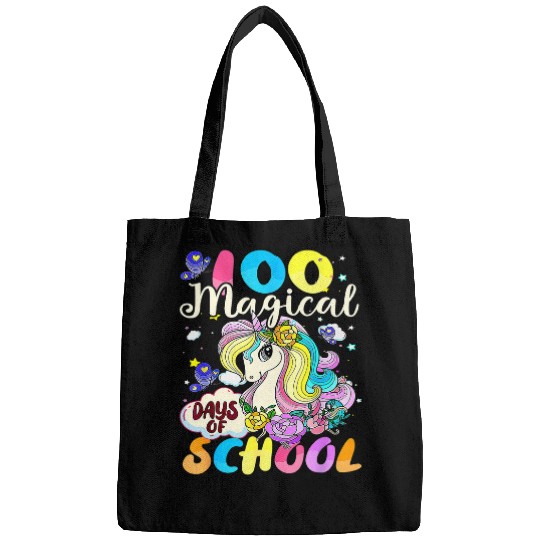 Unicorn Pet Teacher Job Unicorn 100 Days Of Magical Learning 100th Day School Girls Bags