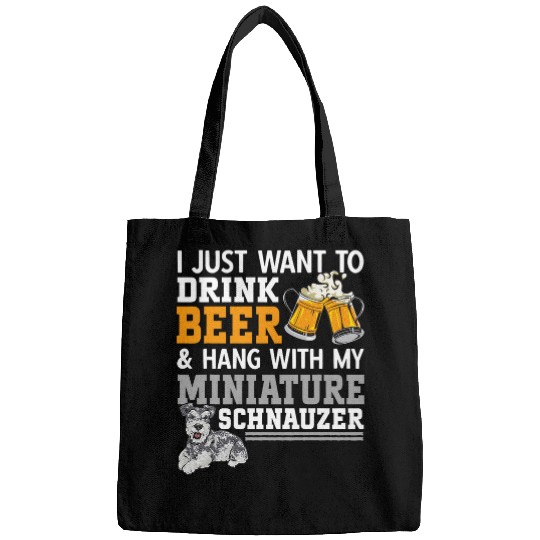 Schnauzer Pet Miniature Schnauzer Dog Beer Mini Bags