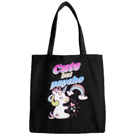Unicorn Pet Cute But Psycho Cute Bags
