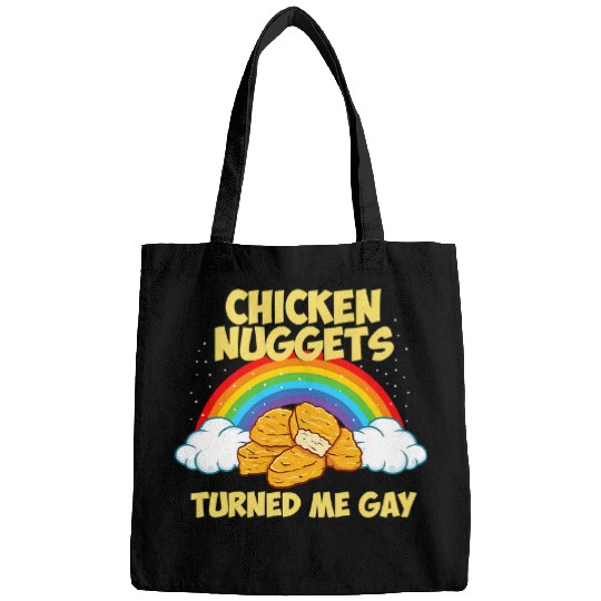 Chicken Pet Nuggets Turned Me Gay Joke Funny Nugget Bags