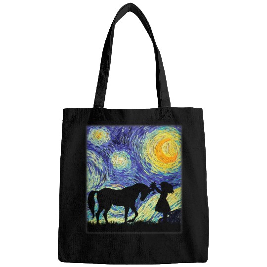 Horse Pet Starry Night Horse Lover Horse Gifts For Girls Women Bags