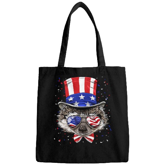 Hedgehog Pet 4th of July Patriotic Hedgehogs Wearing USA Flag Sunglasses 006 Bags