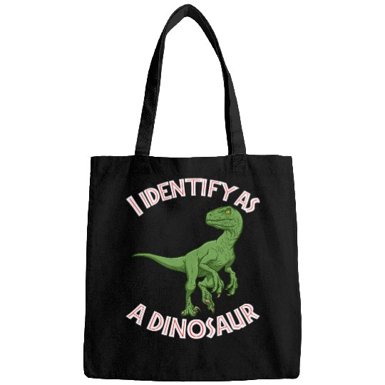 Dinosaur Pet I Identify As a Dinosaur Velociraptor Jurassic Identity Bags