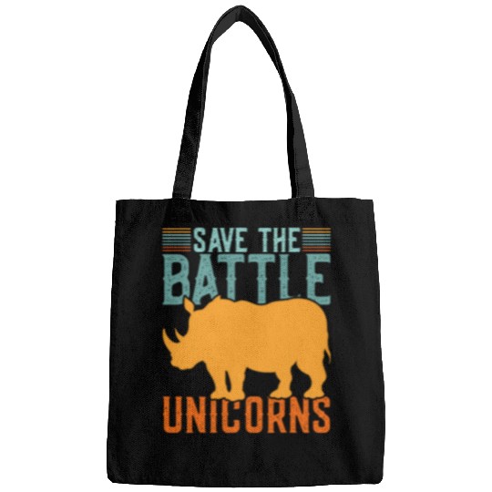 Rhino Pet Save The Battle Unicornss Cute Rhino Design Rhinoceros Lover Bags