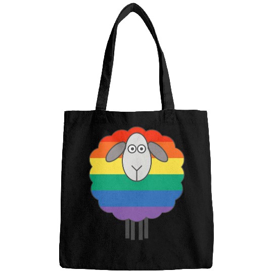 Sheep Pet Rainbow Pride Flag Patterned Bags