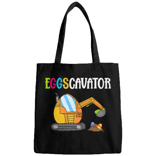 Excavator Fun Easter Egg Eggscavator Easter Sunday Funny Bags