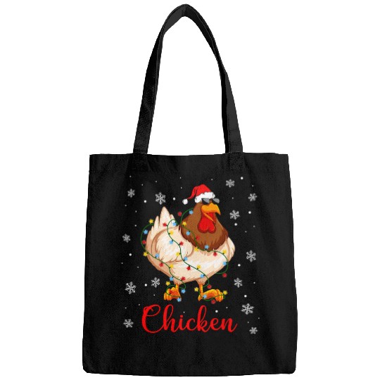 Chicken Pet Christmas Lights Funny xmass Santa Hat Animals Lover 202 Bags