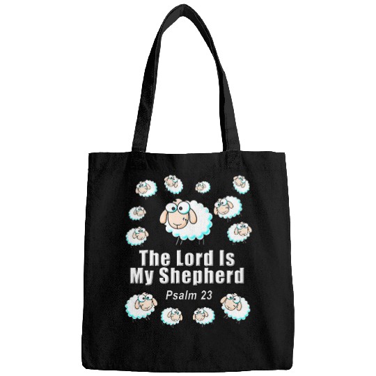 Sheep Pet Psalm 3 The Lord Is My Shepherd Cartoon Bags