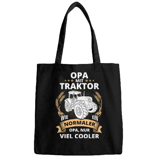 Tractor Fun driving Mens Grandpa with tractor cool grandpa grandpa grandparents farmer farmer Bags