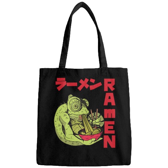 Chameleon Pet Ramen Anime Noodles Kawaii Japanese Sketching Bags