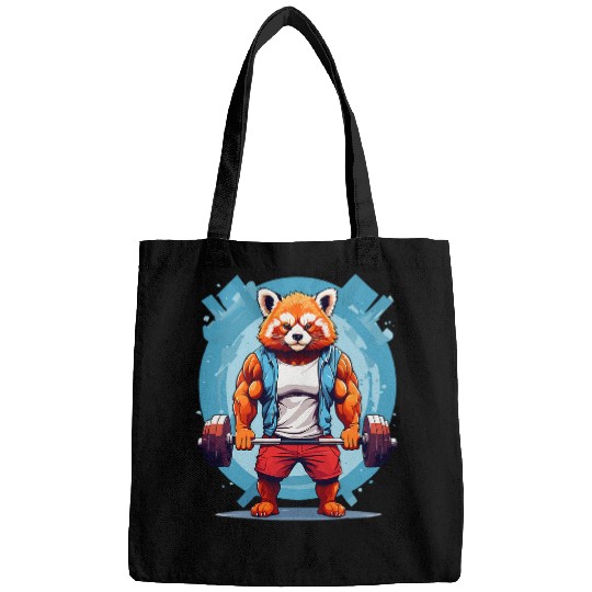 Red Panda Deadlift Iconic Fitness Design Bags