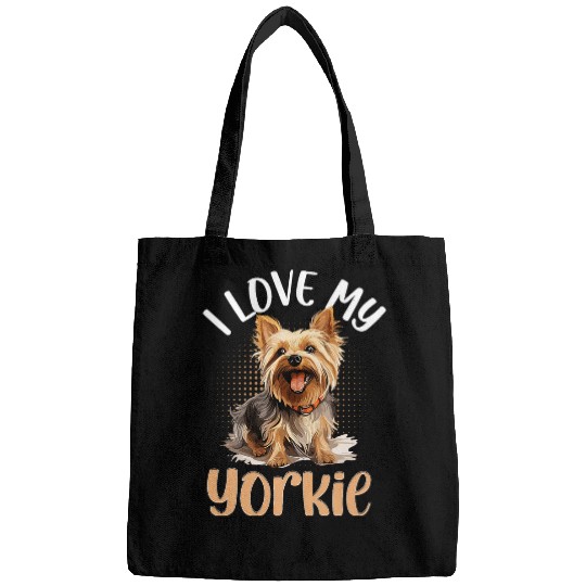 Yorkshire Pet Terrier Dog Yorkie I love my Yorkie Bags