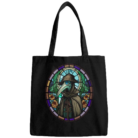 Colorful Stained Glass Holy Plague Doctor Cool Cathedral Art 21 Bags