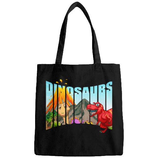 Dinosaur Pet Rawrsome Funny Dinosaur for Toddler TRex Volcano Dino Lovers Bags