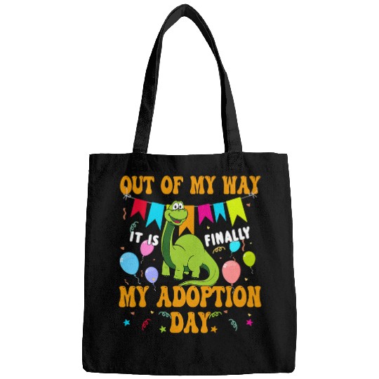 Dinosaur Pet Kids Its Finally My Adoption Day Dinosaur Adopted Gotcha Day Bags