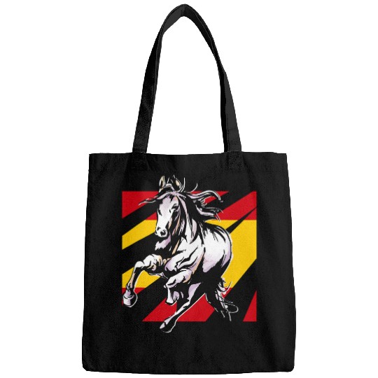 Horse Pet Spain Flag Horse Riding Equestrian Sport Horseshoe Saddle Bags
